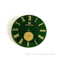 Gemstone verde dorado y reloj Partes de reloj de marcado